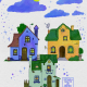 Watercolour Houses